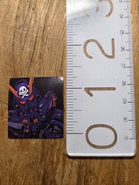 Purple Mecha Skull Sticker - Small Square